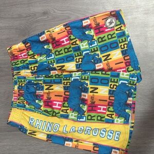 Men's size small flow society, lacrosse shorts rhino